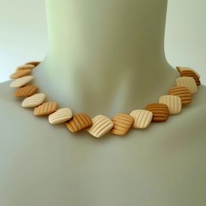 Vintage Handmade Button Necklace 19"